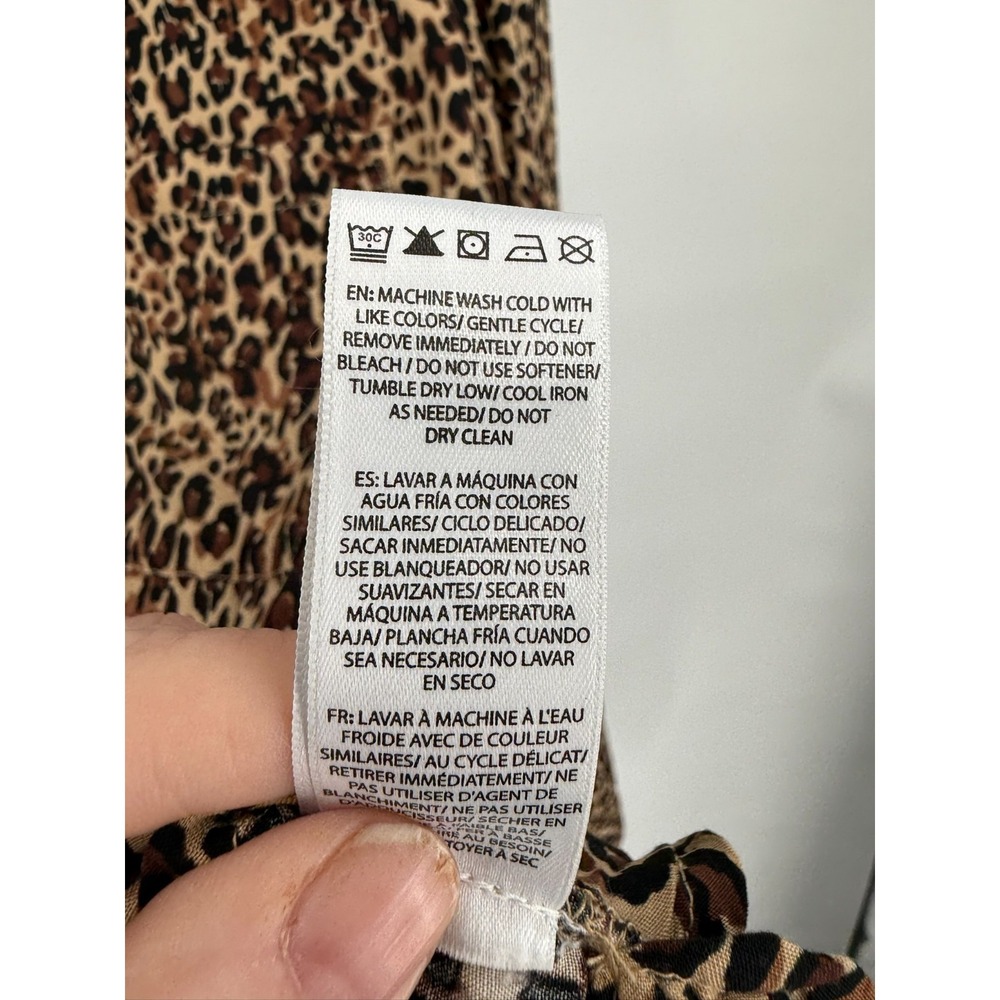 Beach Lunch Lounge Top Womens L Leopard Animal Print Casual Relaxed Art - Picture 7 of 9